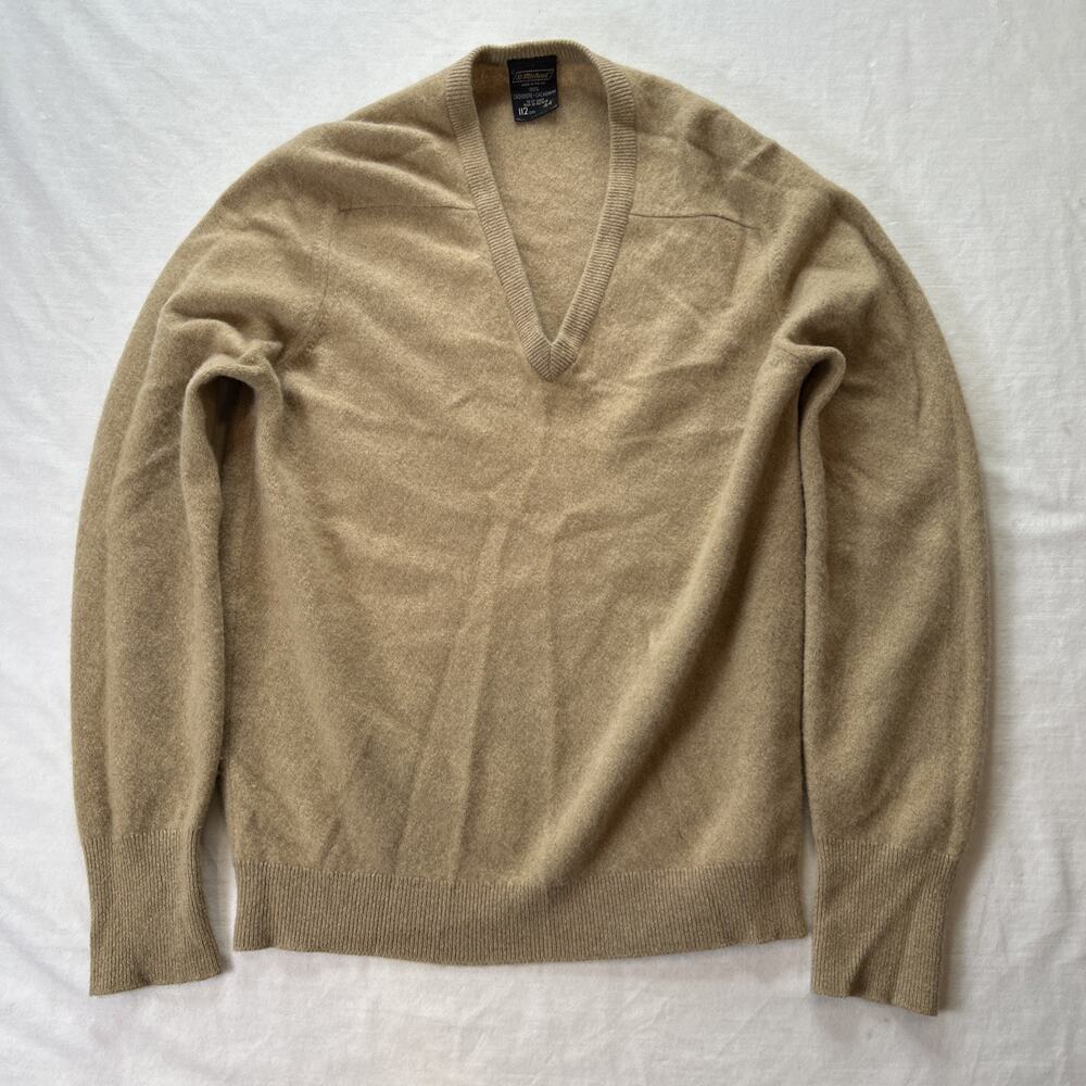 VINTAGE St. Michael Cashmere Sweater V Neck Beige Size Euro 44 SEE PIC